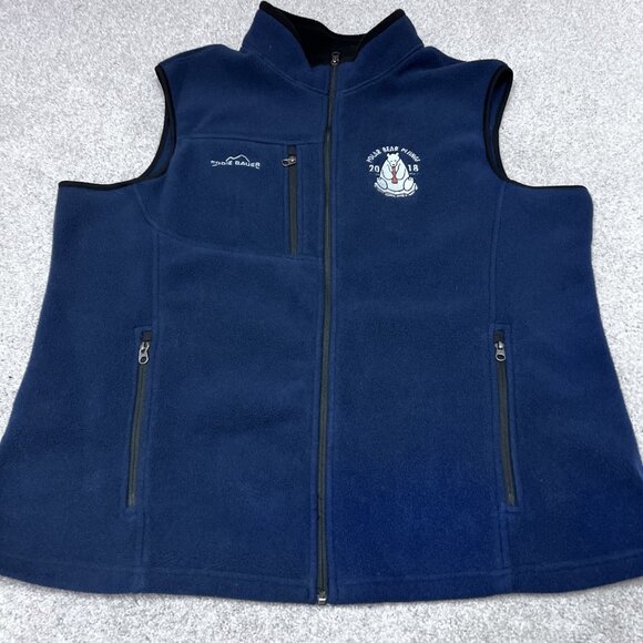 Eddie Bauer Vest Polar Plunge Men’s Blue Sleeveless Full Zip Size 2XL - Picture 7 of 10